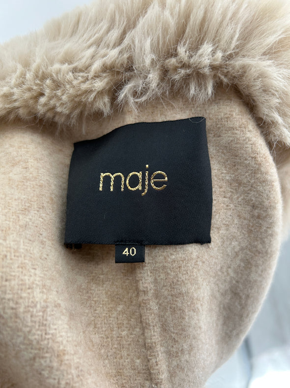Manteau en laine beige