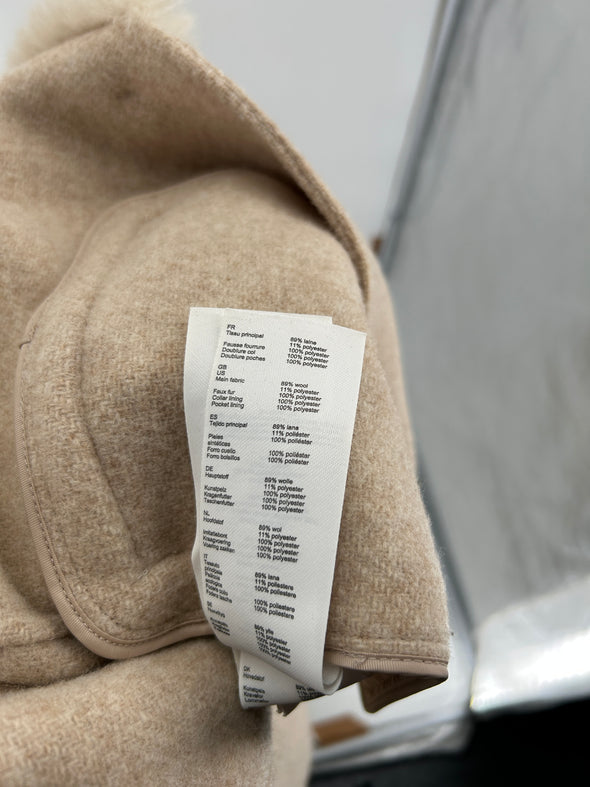 Manteau en laine beige
