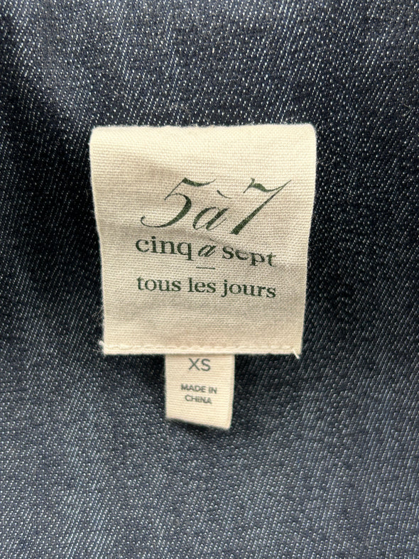 Blazer en denim bicolore
