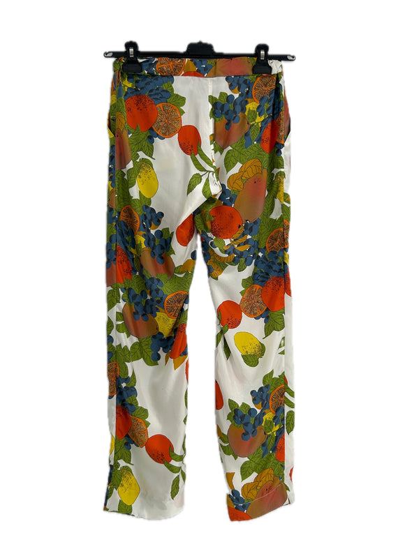 Pantalon en soie imprimé