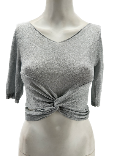Top à paillettes silver