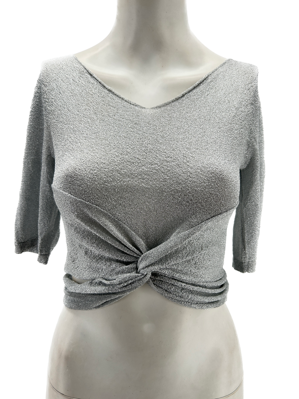 Top à paillettes silver