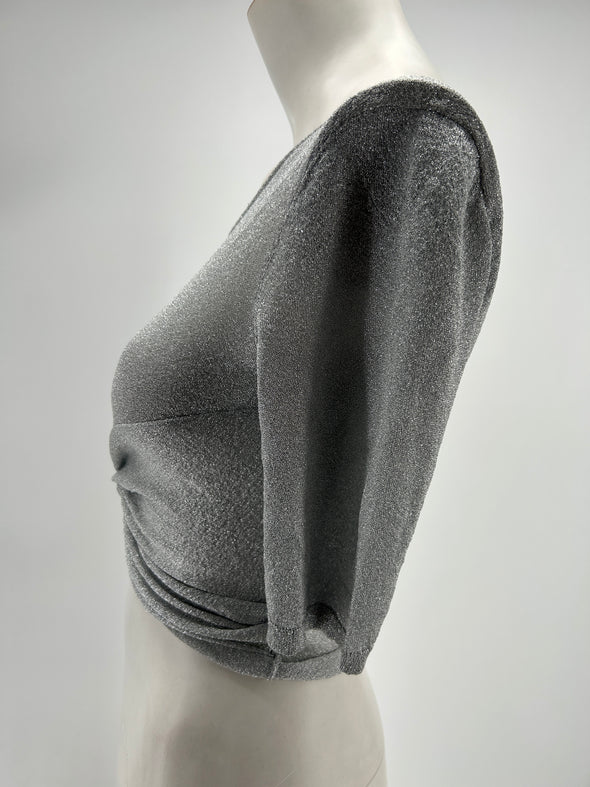 Top à paillettes silver