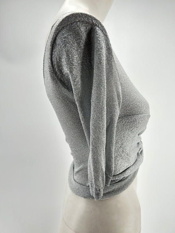 Top à paillettes silver