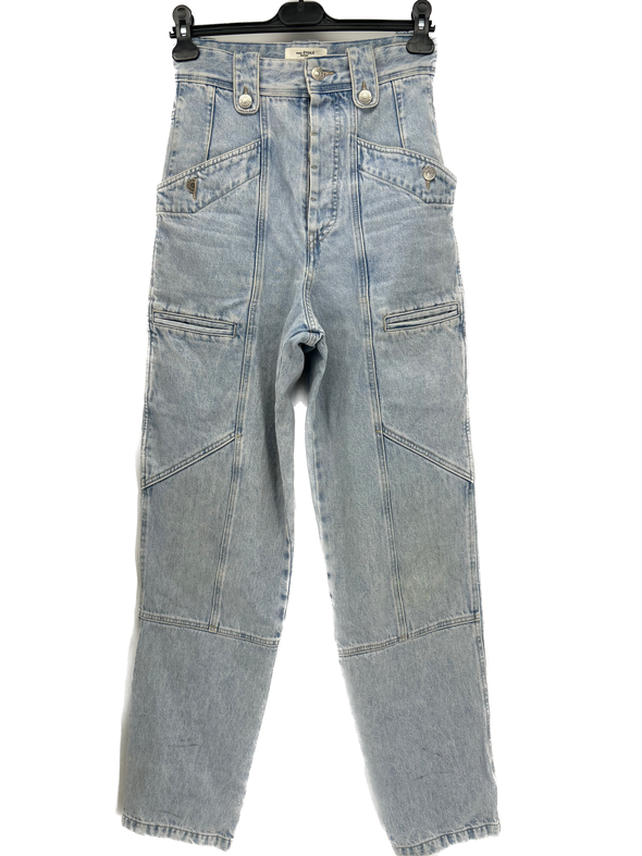 Jean bleu effet cargo