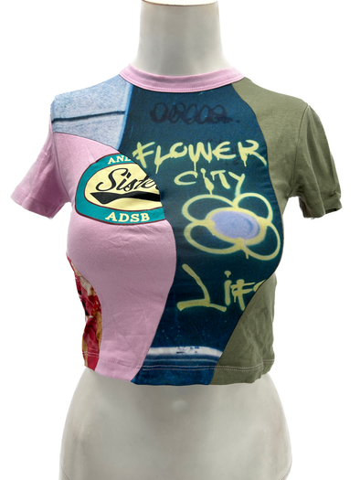 T-shirt court avec imprimés