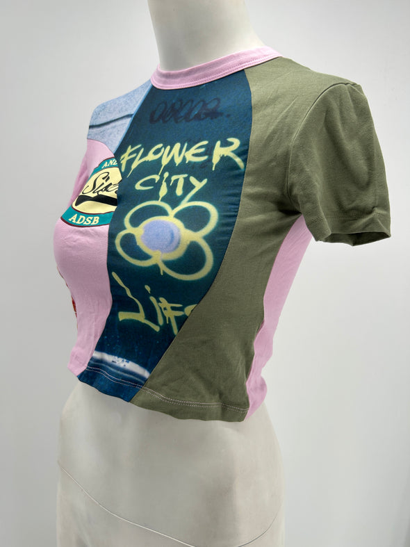 T-shirt court avec imprimés