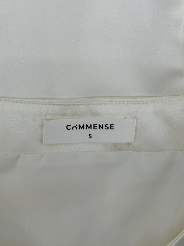 Top satiné crème
