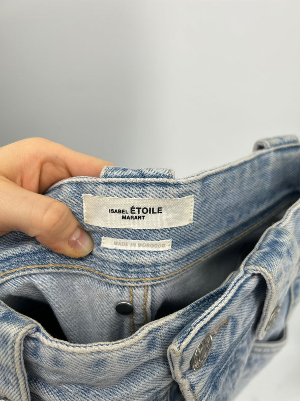 Jean bleu effet cargo