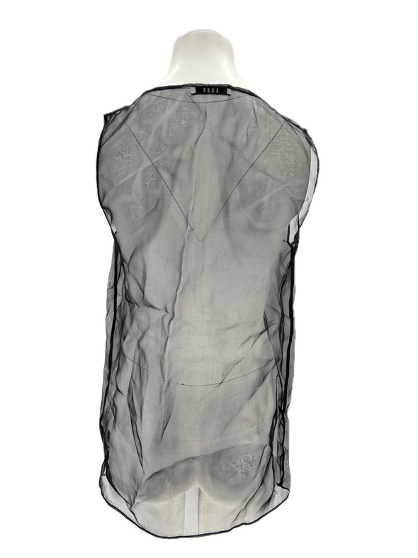 Top en soie transparent