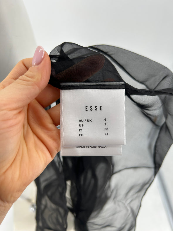 Top en soie transparent