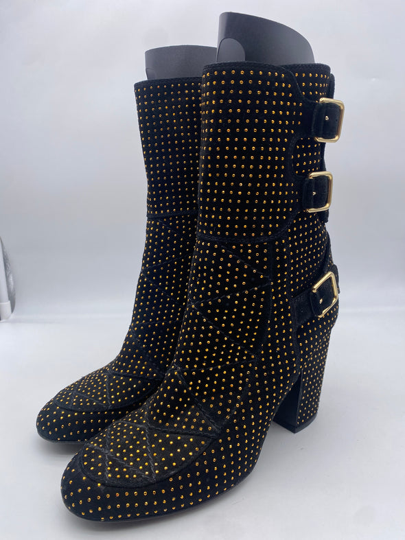 Boots noires clous dorés