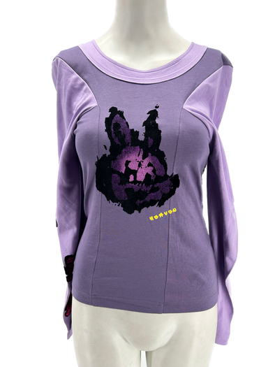 T-shirt manches longues violet