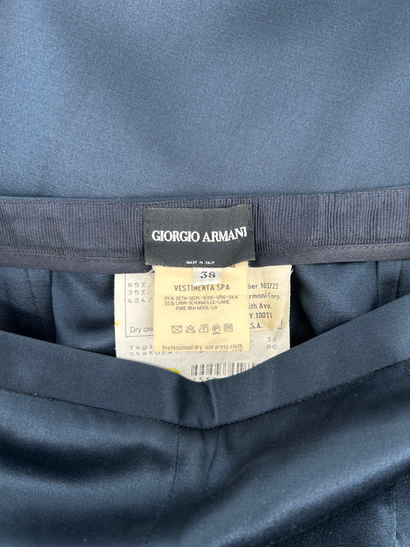 Pantalon en mélange de soie et laine