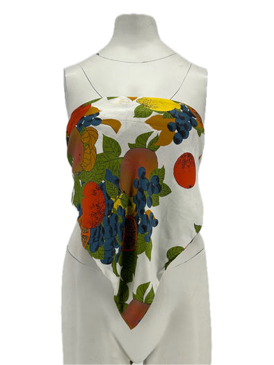 Top en soie multicolore