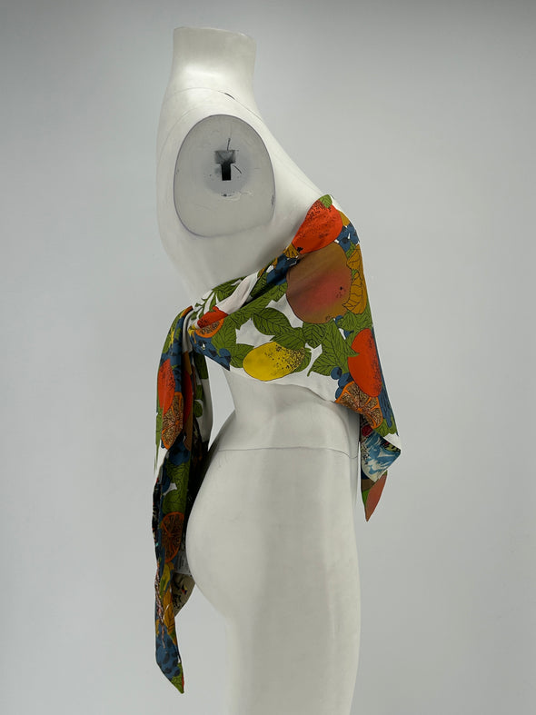 Top en soie multicolore