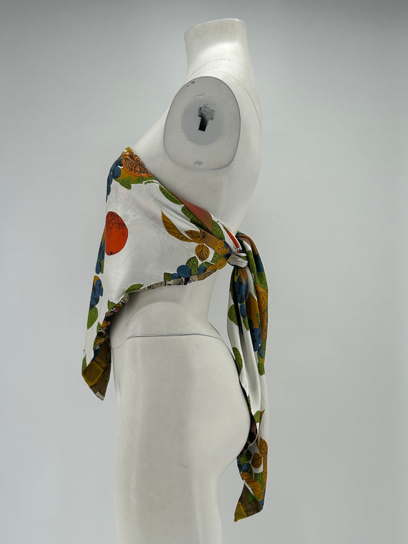 Top en soie multicolore