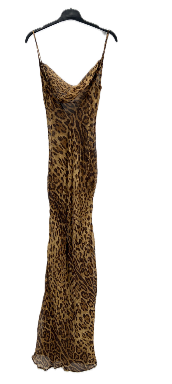 Robe en soie léopard