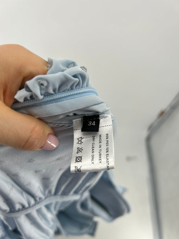 Robe à strass bleue