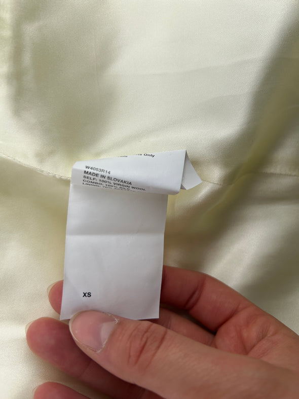 Veste croisée en laine écrue