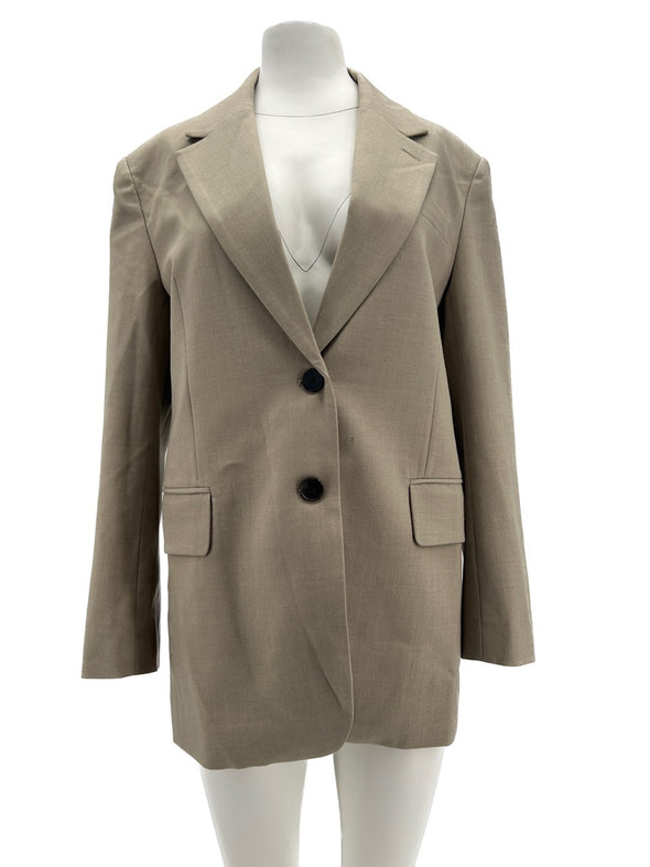 Blazer en laine taupe