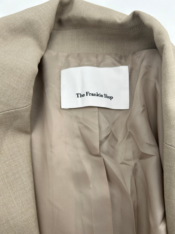 Blazer en laine taupe