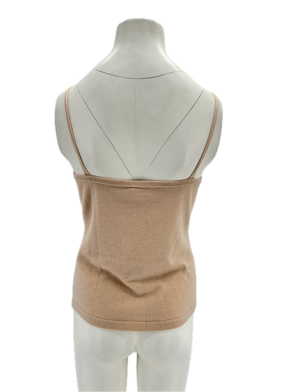 Top en cachemire beige