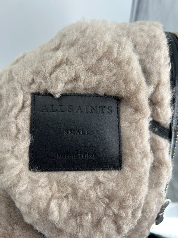 Manteau en cuir et shearling "Lorel"