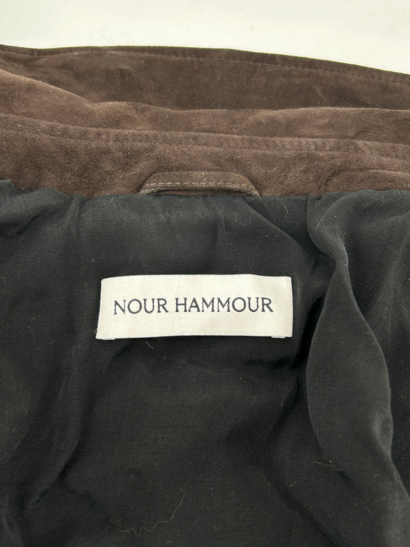 Veste en cuir suédé