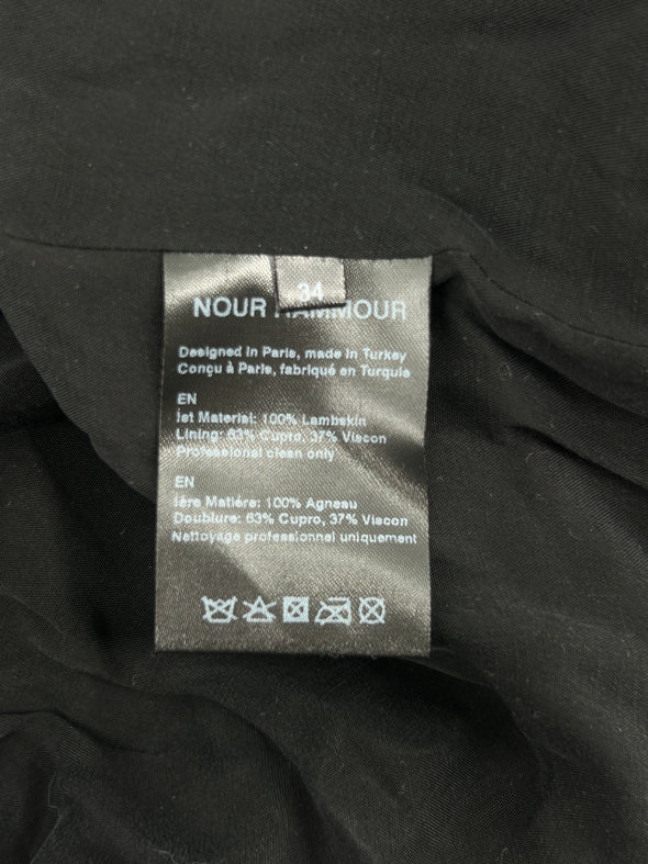 Veste en cuir suédé