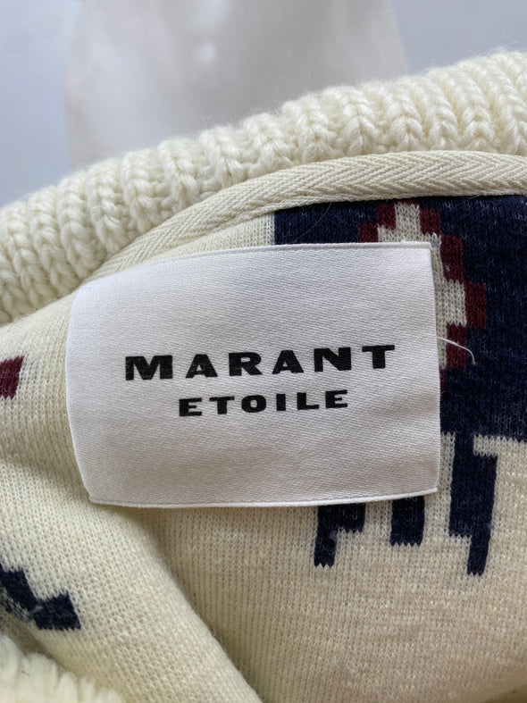 Pull polaire imprimé blanc