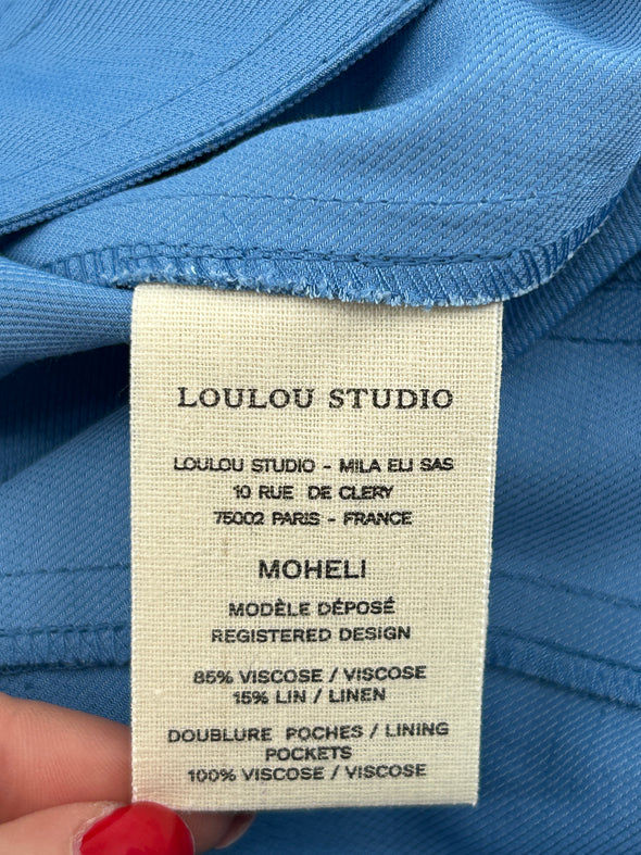 Chemise bleue à manches courtes "Moheli"