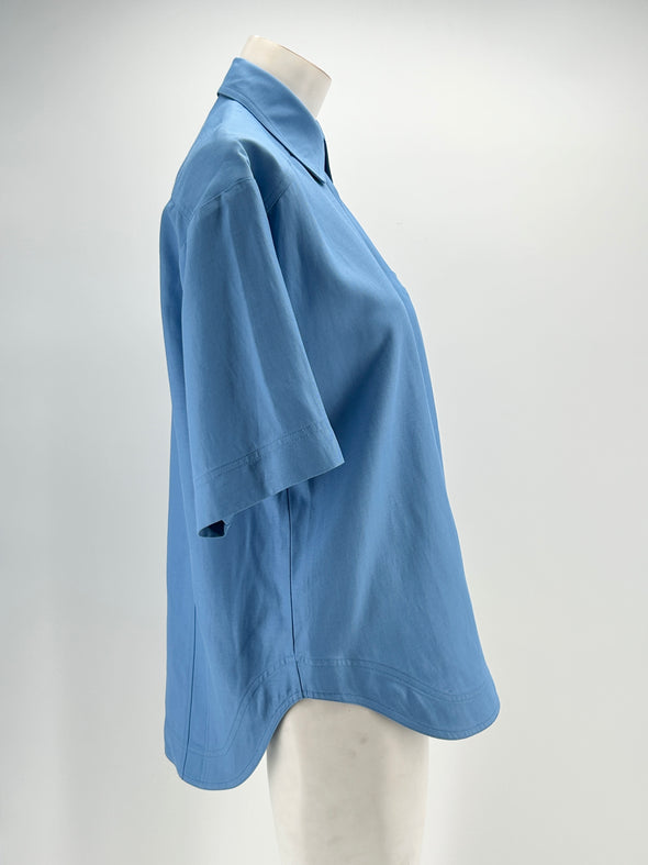 Chemise bleue à manches courtes "Moheli"