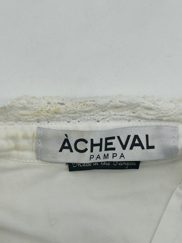 Chemise blanche à dentelle