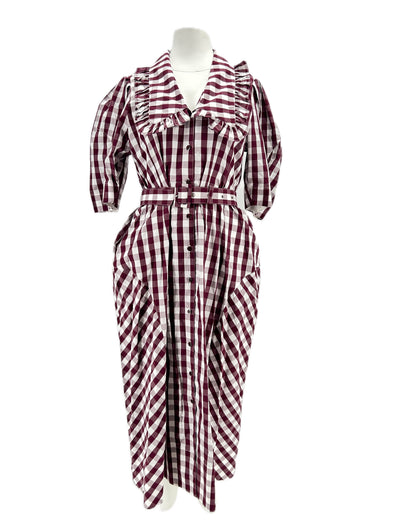 Robe vichy bordeaux