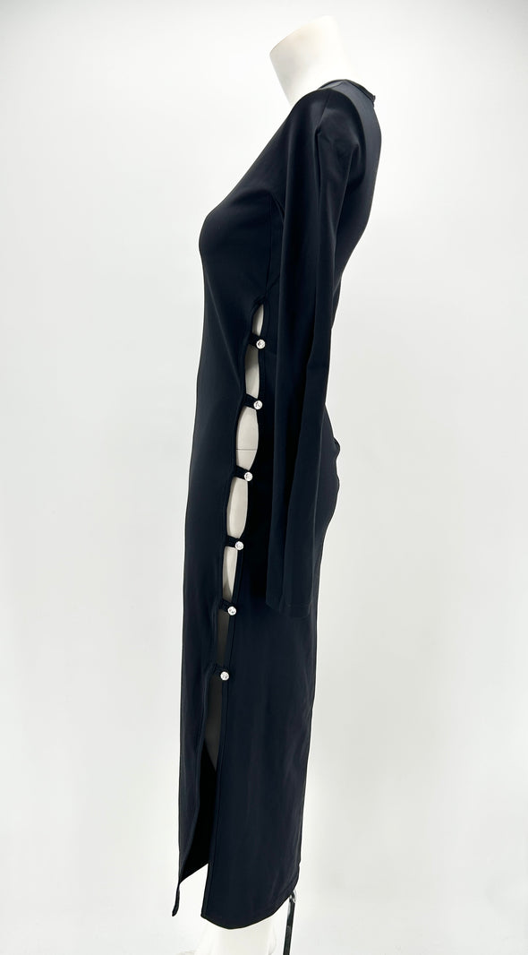 Robe longue noire "Twiggy"