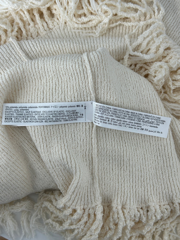 Robe crème à franges