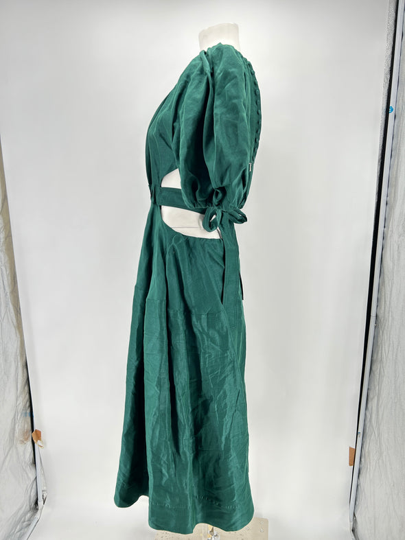 Robe en lin verte