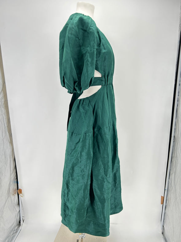 Robe en lin verte