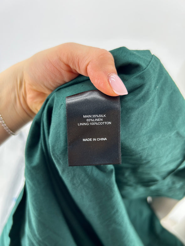 Robe en lin verte