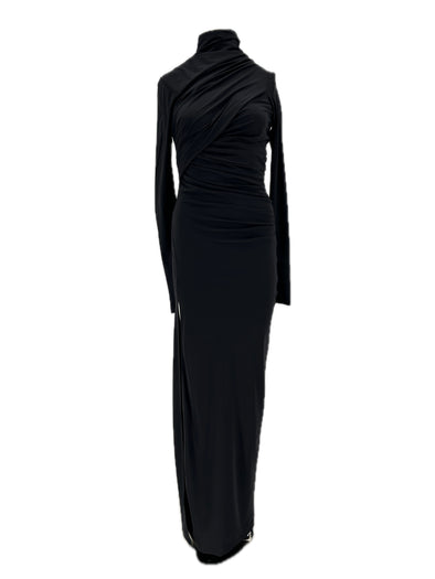 Robe plissée noire