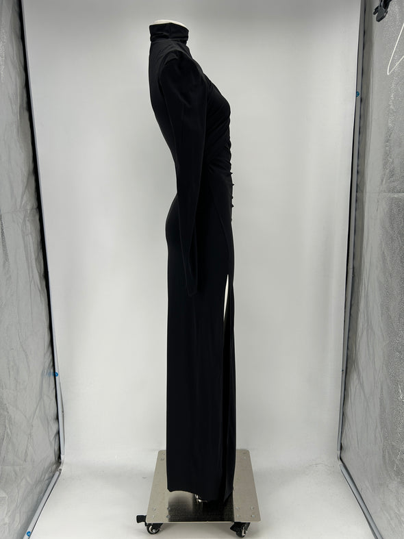 Robe plissée noire