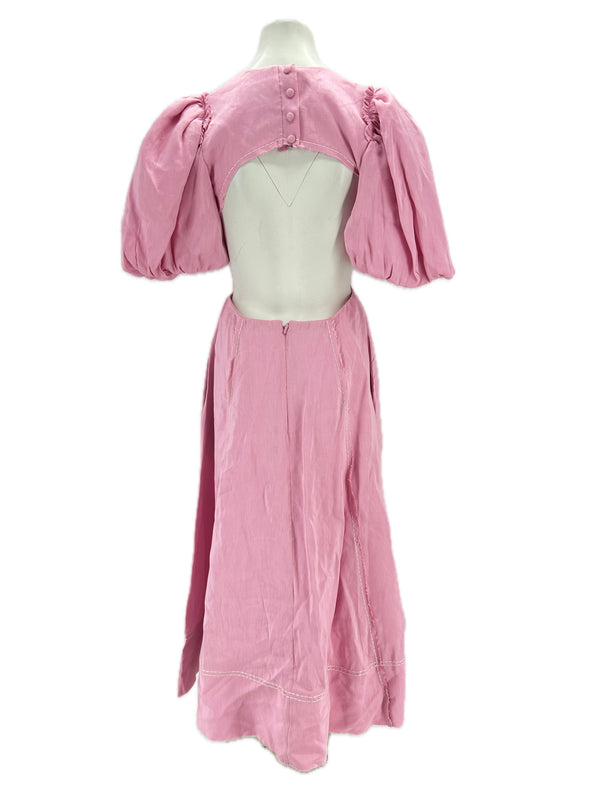 Robe en lin rose
