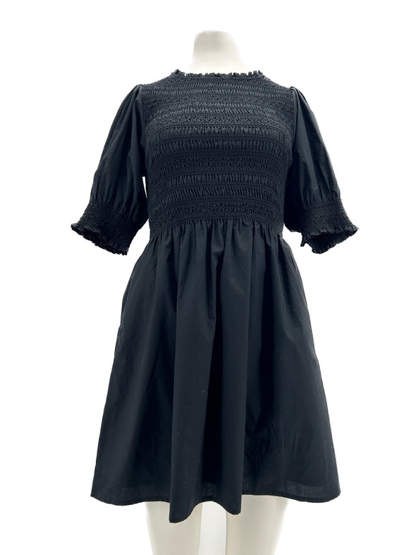 Robe drapée noire