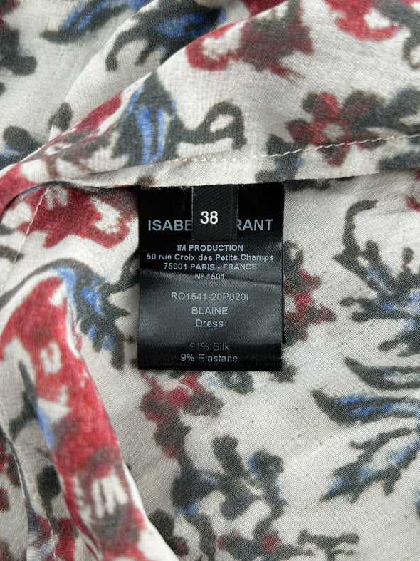 Robe imprimée en soie "Blaine"