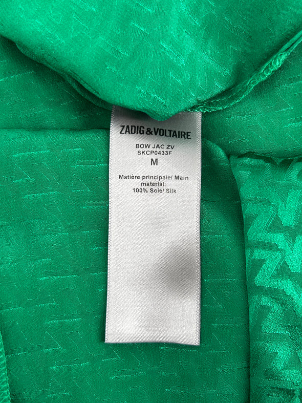 Robe en soie verte