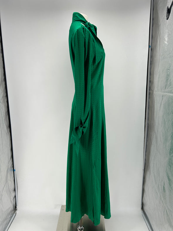 Robe en soie verte