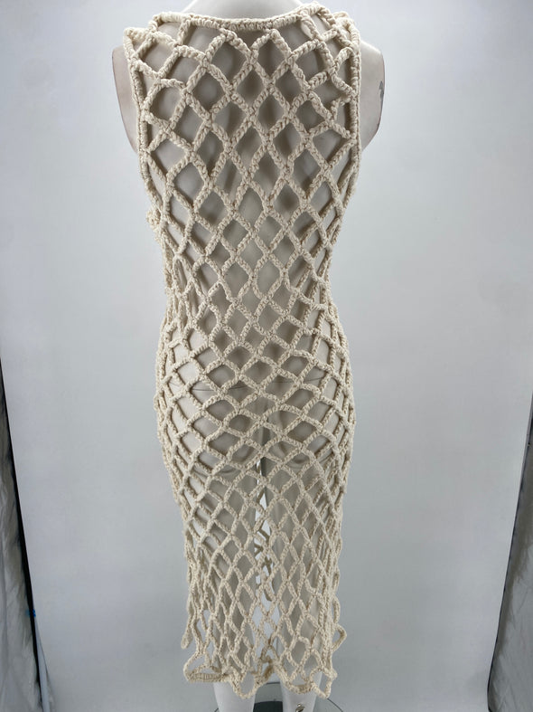 Robe filet écrue
