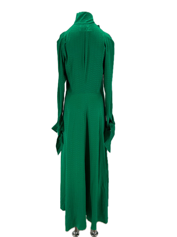 Robe en soie verte