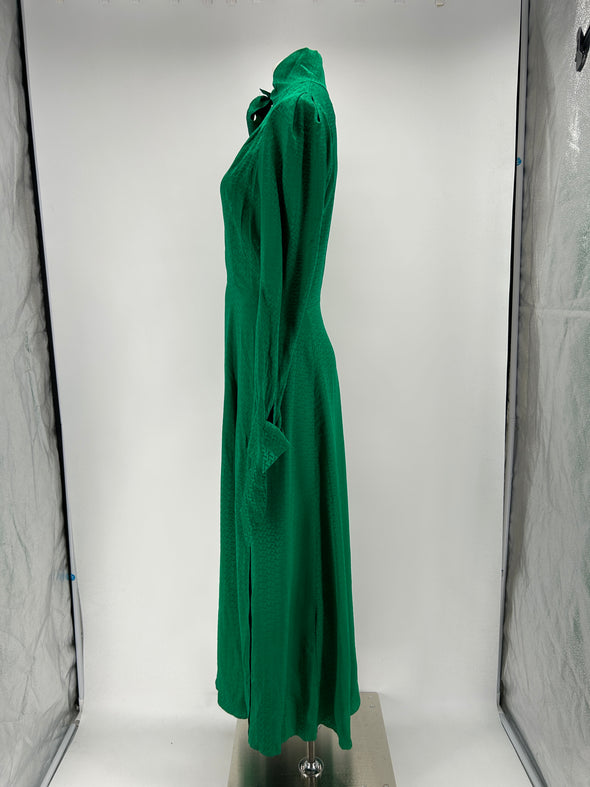 Robe en soie verte